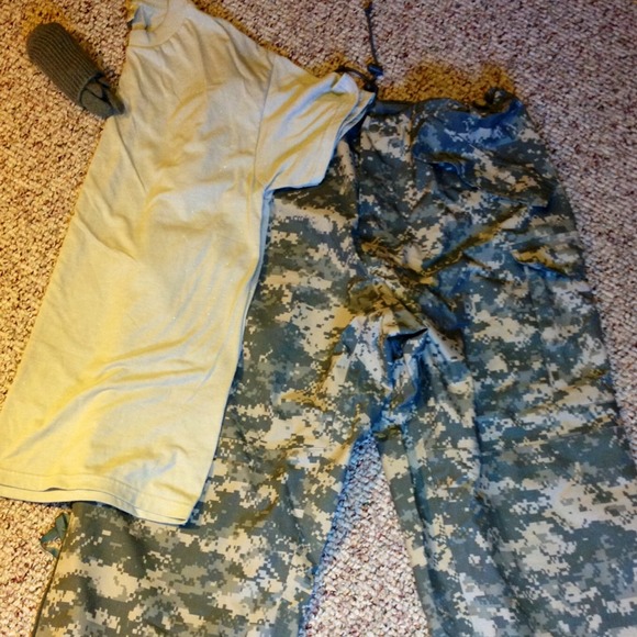 US army issued vortex rain pants,tee and glov SZ L - Picture 2 of 4
