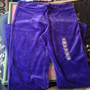Adidas purple velour pants