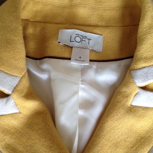 Reserved!!!!!!Ann Taylor LOFT yellow blazer - Picture 2 of 2