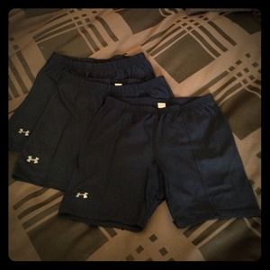 Set of 3 Under Armour black short shorts