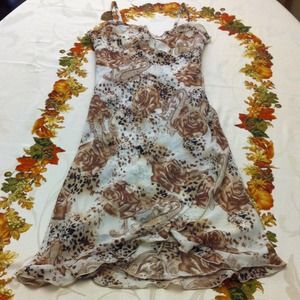 Floral Leopard Print Dress