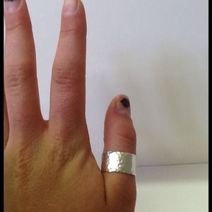 Sterling silver hammered ring