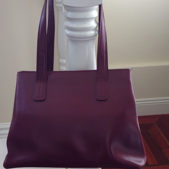 Furla Handbags - Authentic ox blood red leather Furla handbag.