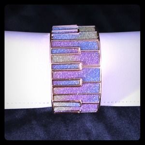 NEW 💫STUDDED Gold Colorful Piano Keys Bracelet