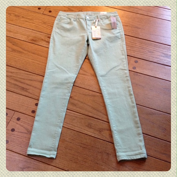 Bundled 🌀HPx2 🎉 NWT Mint Green Skinny Jeans - Picture 3 of 3