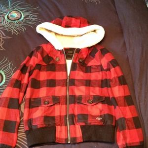 Fox Red and Black Winter Jacket