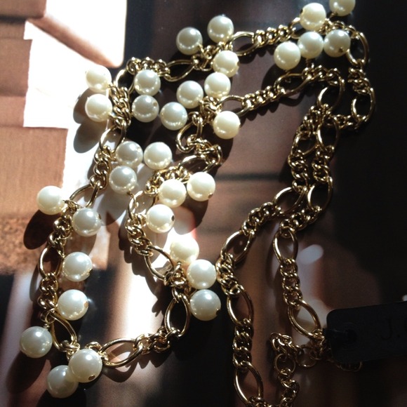 J. Crew Jewelry - J.Crew pearls on chain necklace