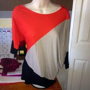 BCBG Colorblocked Top