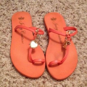 Orange Juicy Couture Flip flops