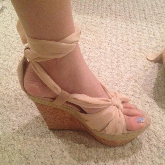 Rezoy pink chiffon high heel sandals - Picture 4 of 4