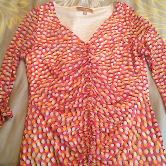 Pink v neck top