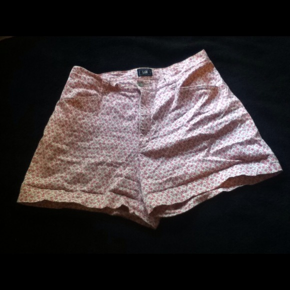 Pink floral shorts