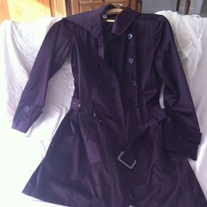 Burgundy trench coat