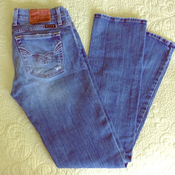 Lucky Dungarees Rip Grunge Blue Jeans