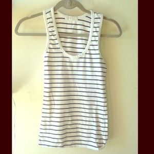 black and white striped tank top