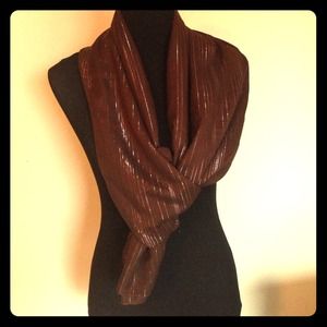 NWOT dark brown scarf