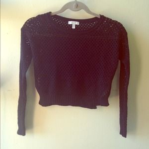 black cropped sweater