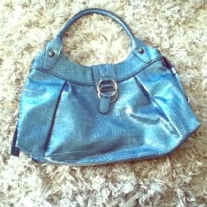 Sea green gator skin purse