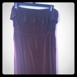 Chocolate brown tube top dress