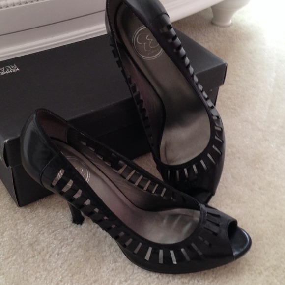 Black open toe cut out pumps- JESSICA SIMPSON