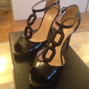 Prada Spazzolato Nero Sandals 38.5