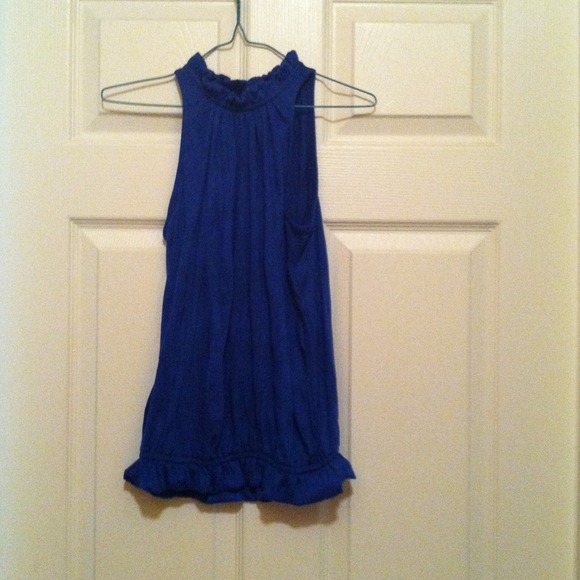 Royal blue sleeveless shirt