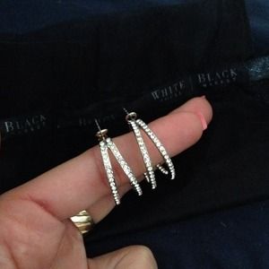 Gold White House Black Market Double Hoop Earrings