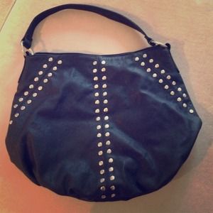 Black studded handbag purse