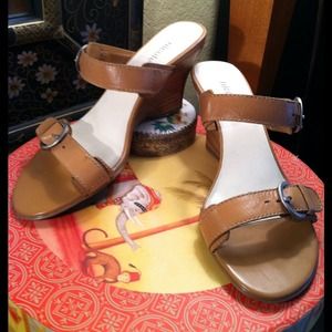 Adjustable Carmel Leather & "Stacked Leather"