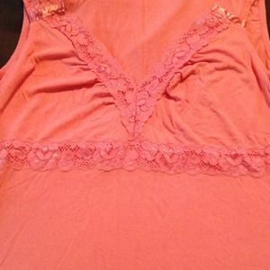 NEW LISTING!  peachy pink lace top