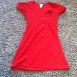 Red sweater dress