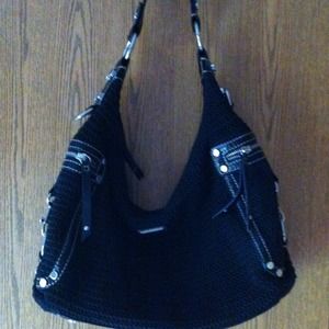 The Sak Black with Silver Hardware Large Size