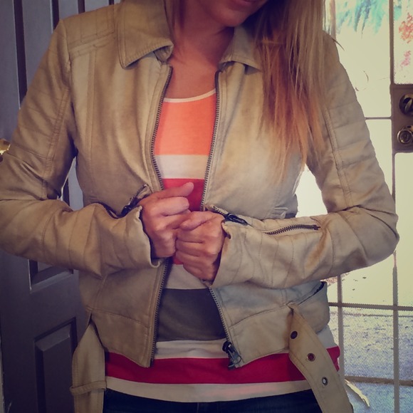 Faux-leather Moto Jacket purchased at Buckle - Picture 1 of 4