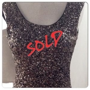 Gold Sequin Mini Dress Gold Sequin Mini Dress
