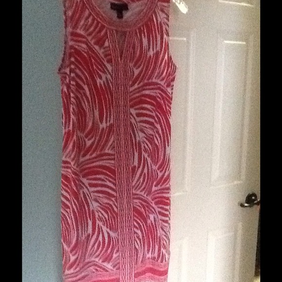 Dana Bachman coral and Cream dress TRADED