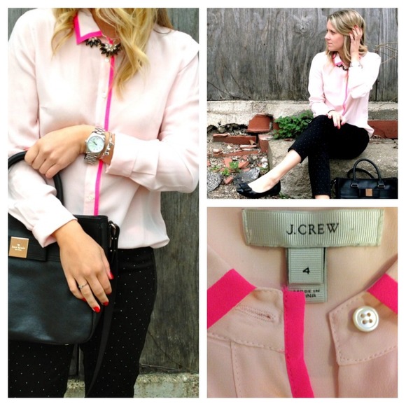 🚫SOLD🚫J.Crew Pink Silk Blouse
