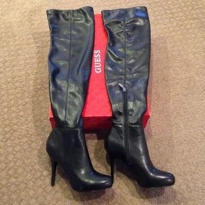 GUESS over-the-knee leather boots