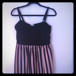 Dusty pink. Stripped dress