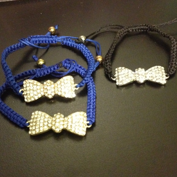 Bow tie shamballah lace bracelets new