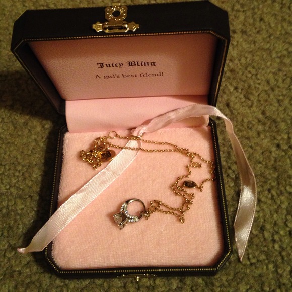 Juicy engagement ring necklace