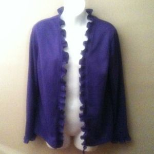 Purple Ruffled Cardigan reserved for tee 2014