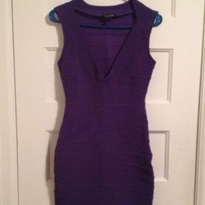 Purple body con dress...only worn once!