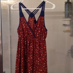 Empire waist racer back dress