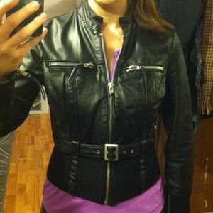 100% leather motorcycle jacket