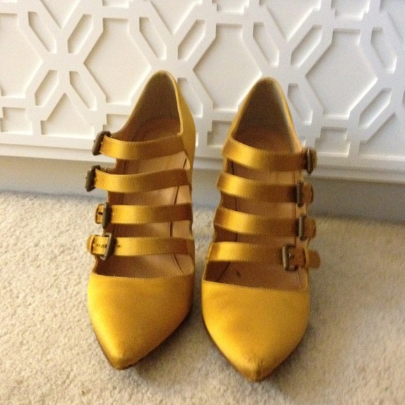 J. Crew satin heels