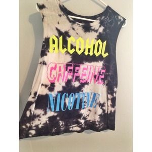 Truly Madly Deeply Tie Dye Acid Wash Party Tank