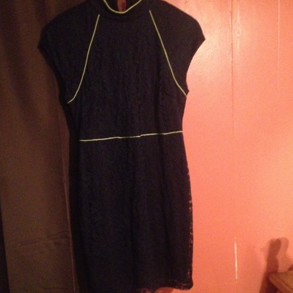 Navy blue lace dress