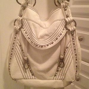 White Studded Handbag