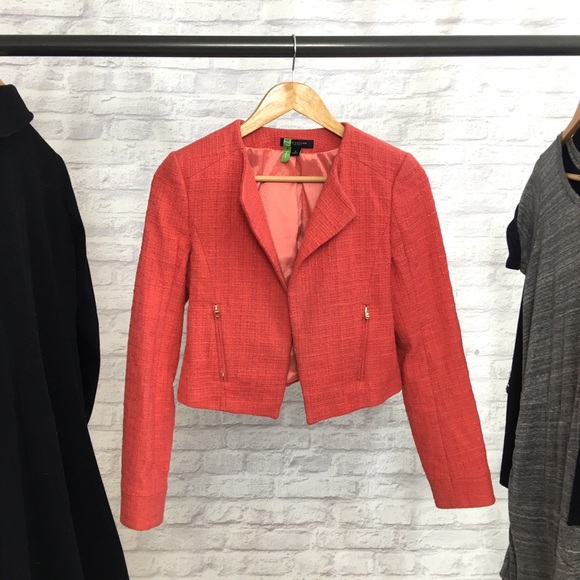 Ann Taylor Jackets & Blazers - Coral Tweed Moto Jacket from Ann Taylor