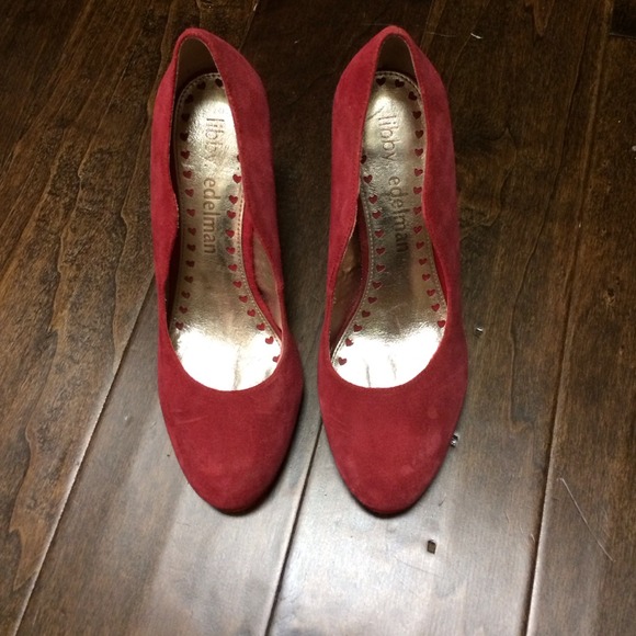 Sam Edelman Shoes - Libby Edelman red scallop heels Sam Edelman Shoes - Libby Edelman red scallop heels